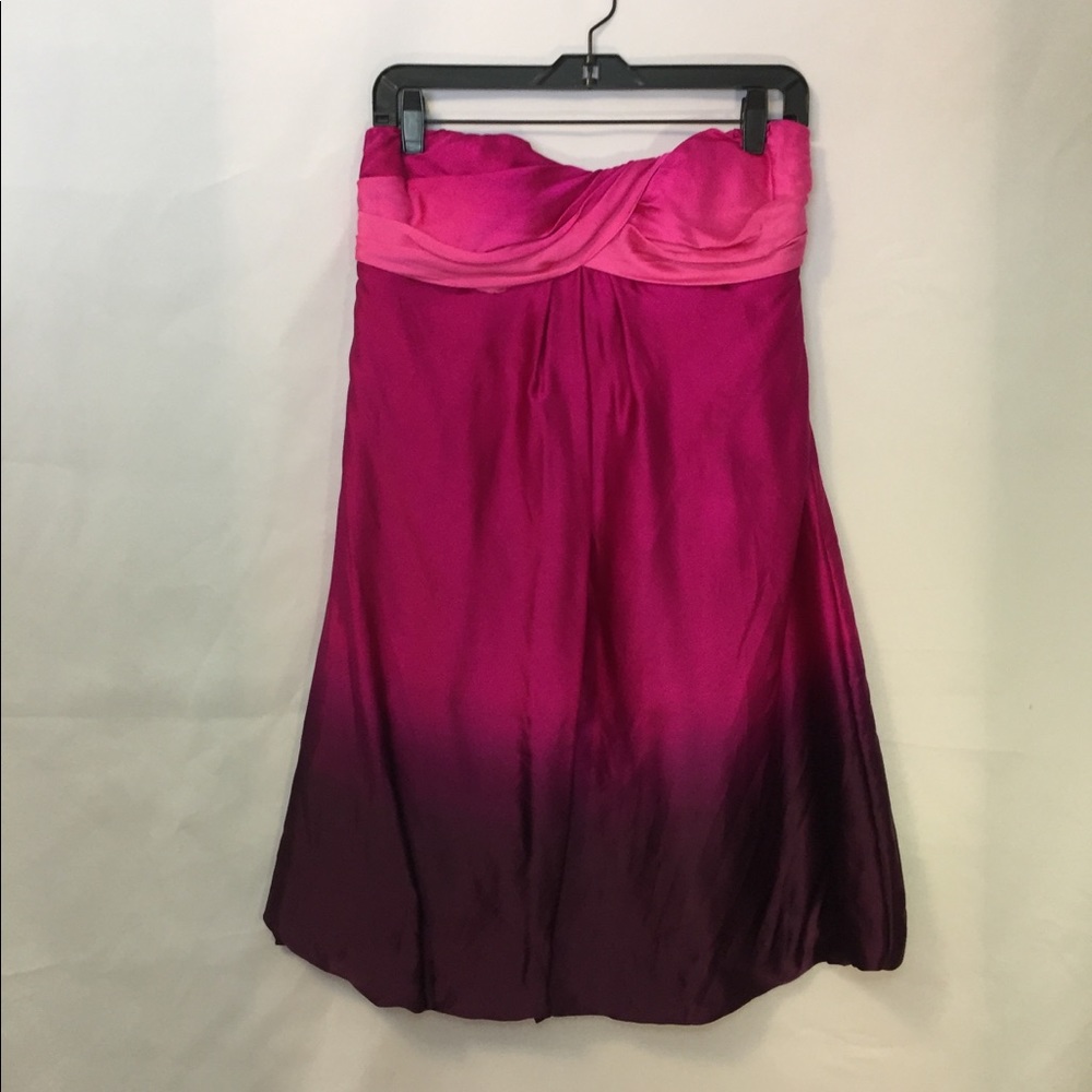 Cache 10 ombre pink purple strapless bubble dress